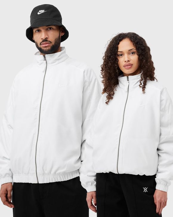 Nike SOLO SWOOSH SATIN BOMBER JACKET White - SUMMIT WHITE/SUMMIT WHITE/WHITE