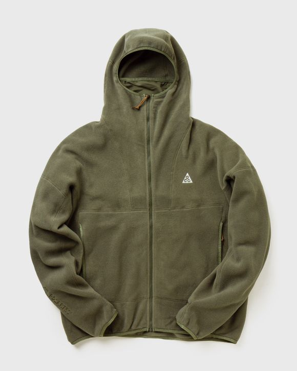 Nike ACG TF WOLF TREE HOODED FULLZIP Green - CARGO KHAKI/SUMMIT WHITE