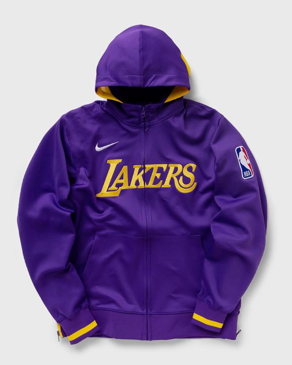 Los Angeles Lakers Showtime Men's Nike Dri-FIT NBA Full-Zip Hoodie. Nike LU