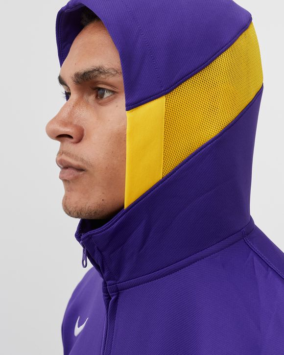 Los Angeles Lakers Showtime Men's Nike Dri-FIT NBA Full-Zip Hoodie. Nike LU