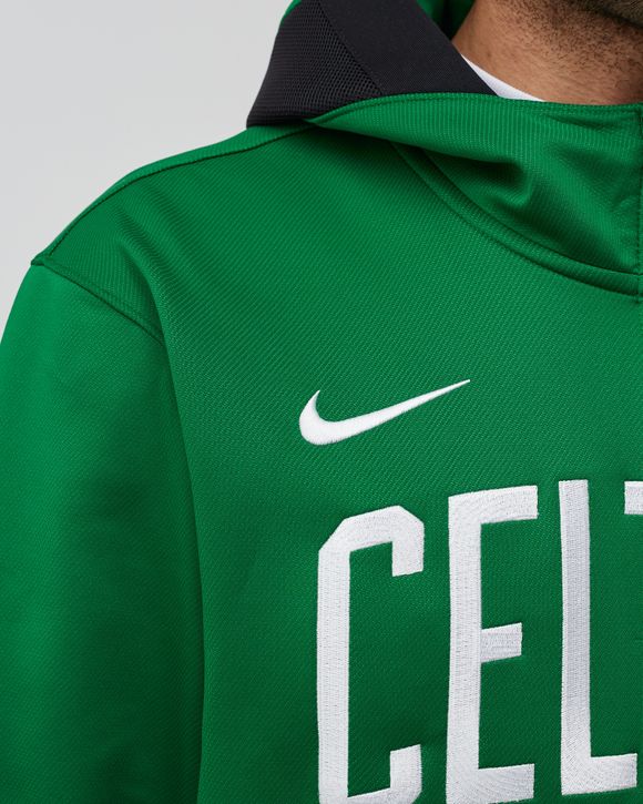 Nike Boston Celtics Showtime Dri FIT NBA Full Zip Hoodie Green CLOVER BLACK CLOVER WHITE