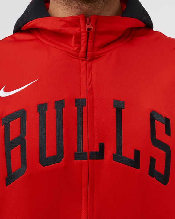 Nike Chicago Bulls Showtime Dri FIT NBA Full Zip Hoodie Red UNIVERSITY RED BLACK WHITE