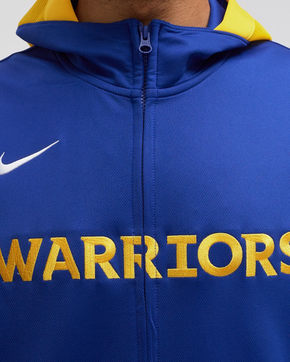 Nike Golden State Warriors Showtime Dri-FIT NBA Full-Zip Hoodie Blue - RUSH  BLUE/AMARILLO/RUSH BLUE/WHITE