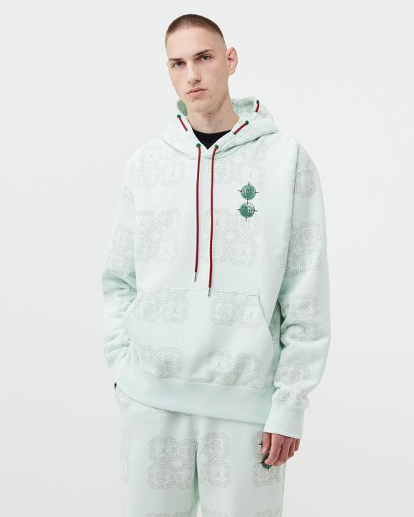 Jordan Jordan x CLOT Fleece Hoodie Green - BARELY GREEN/LIGHT  SILVER/STORMRED