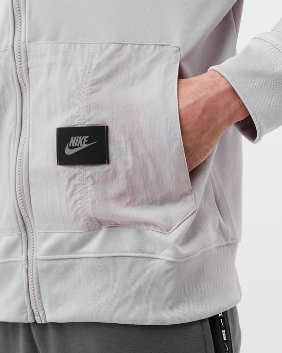 Nike Long Sleeve Fleece Hoodie Dress in Gray