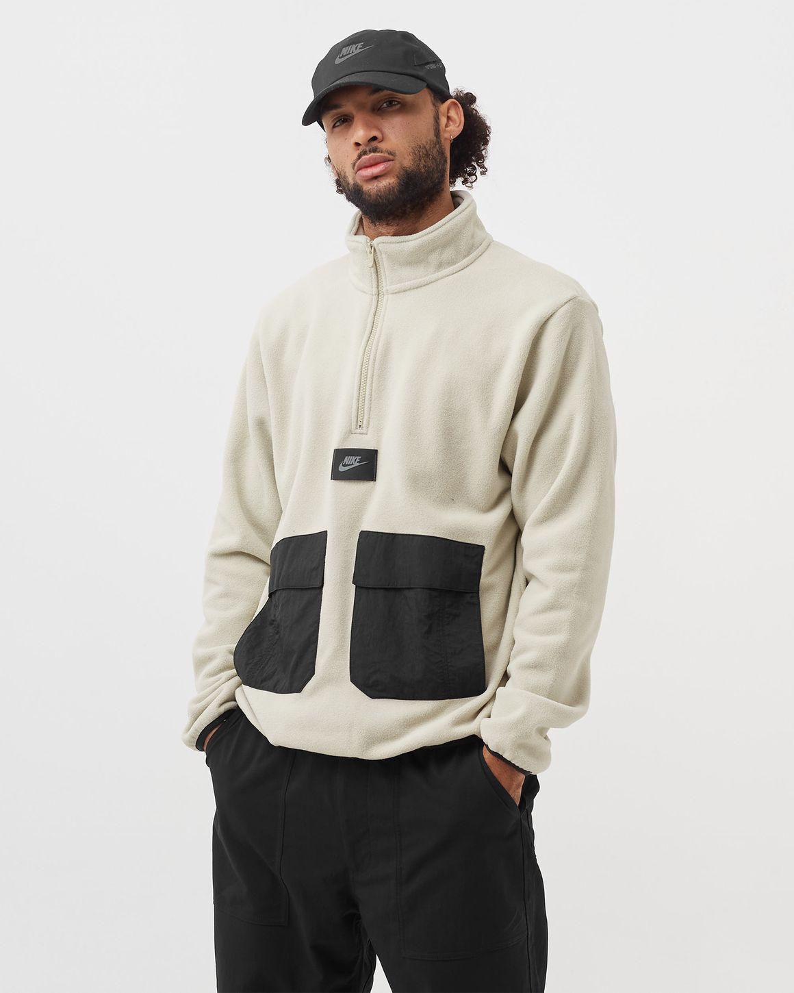Nike UTILITY POLAR FLEECE HALF ZIP SWEATSHIRT White BSTN Store