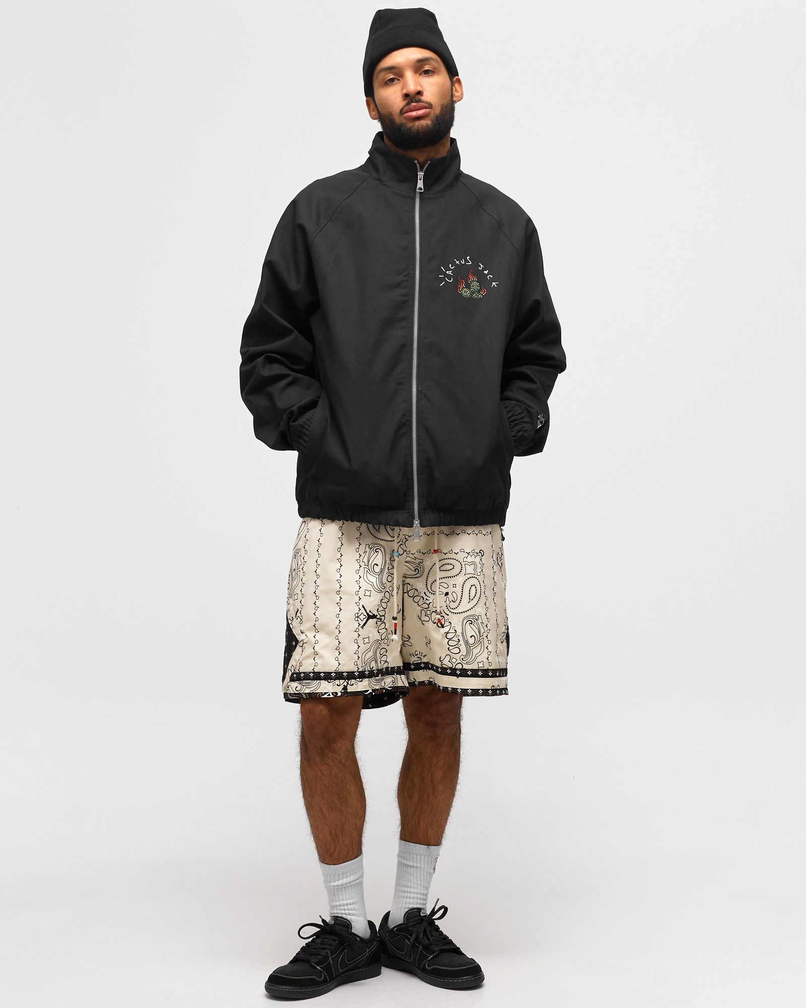 パンツ Travis Air Jordan Short Orewood/Black M Travis Scott x Jordan Paisley Shorts Orewood Men's - FW22 - US