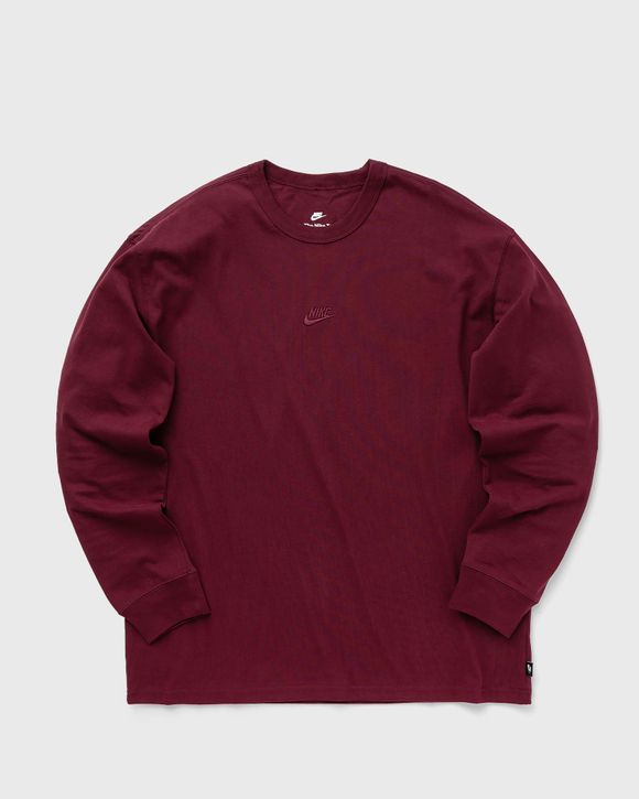 Nike Sportswear Premium Essentials Men's Long-Sleeve T-Shirt - Red - 50% Organic Cotton