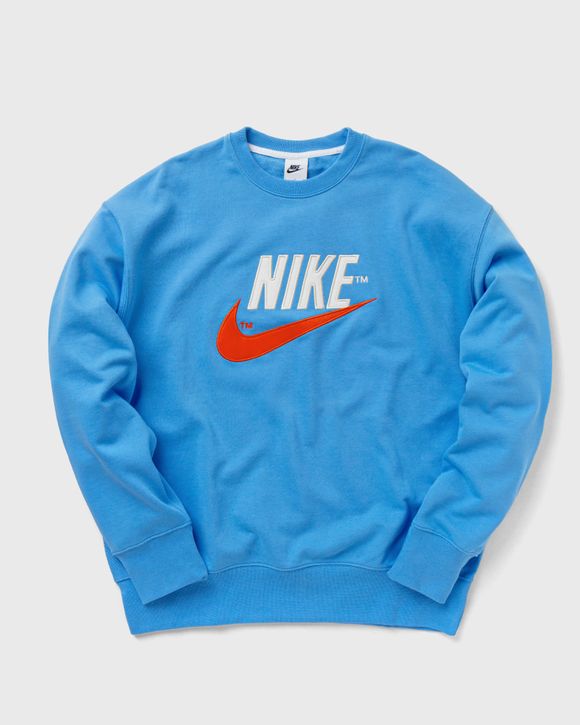 Nike heritage crew outlet sweatshirt blue