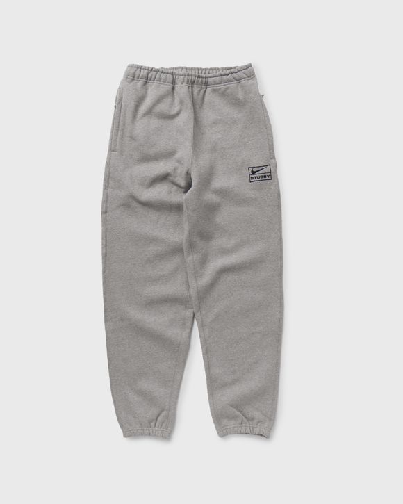 Nike x STUSSY FLEECE PANT Grey - DK GREY HEATHER/BLACK