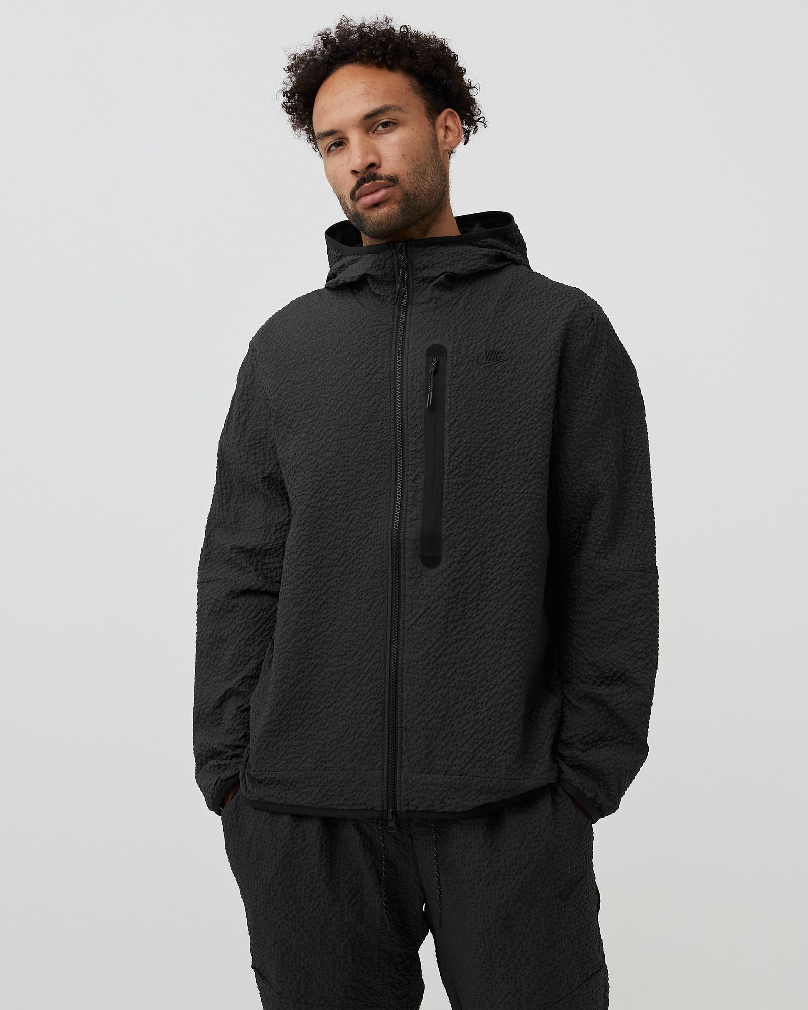 TECH ESSENTIALS LINED WOVEN FULLZIP HOODIE SNL