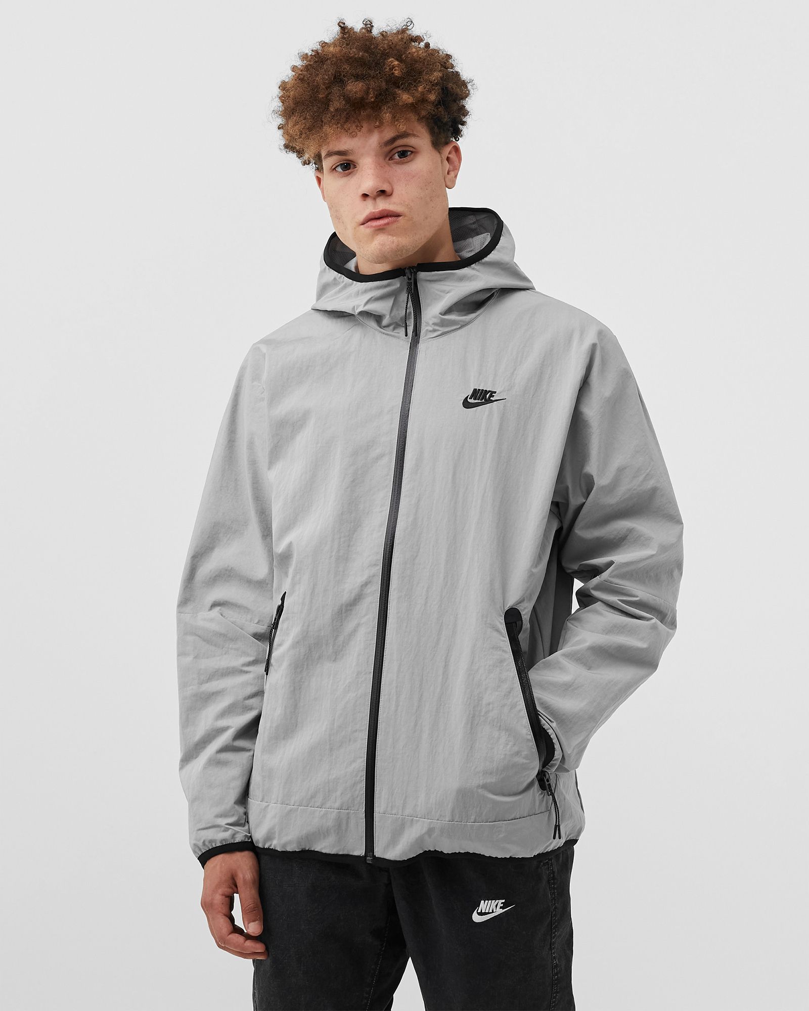 Tech Woven Full-Zip Lined Hooded Jacket