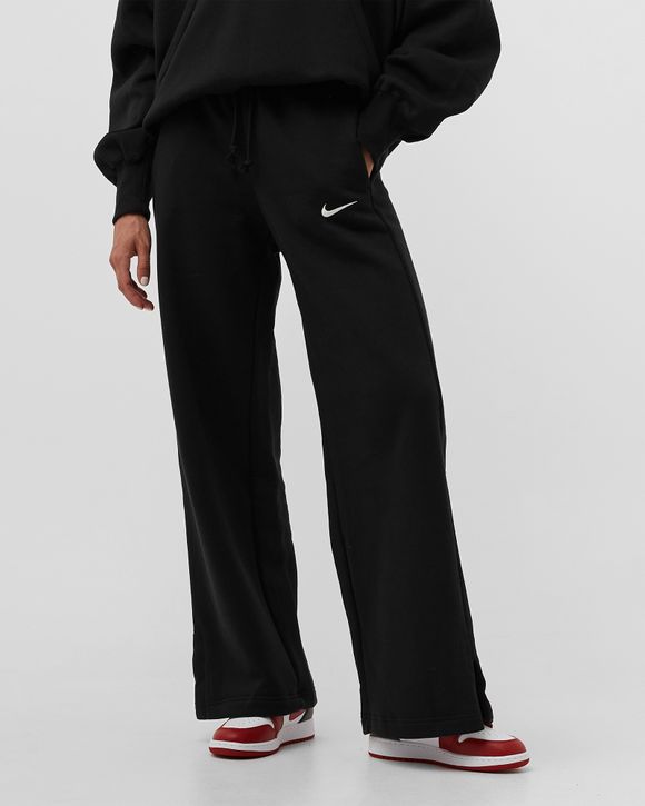 Shop Nike NSW Fleece High-Rise Wide-Leg Pants DQ5615-010 black