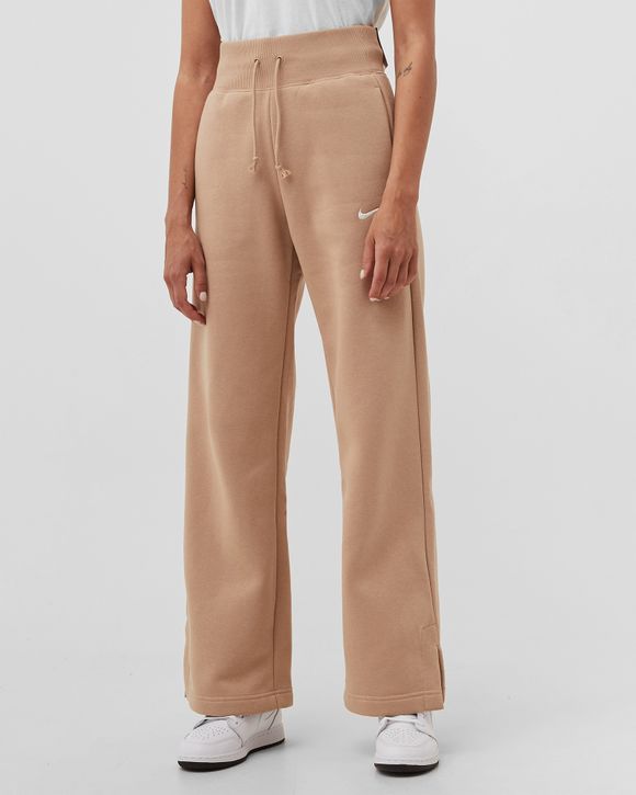 NIKE PANT WIDE LEG WOVEN BROWN - TROUSERS WOMEN