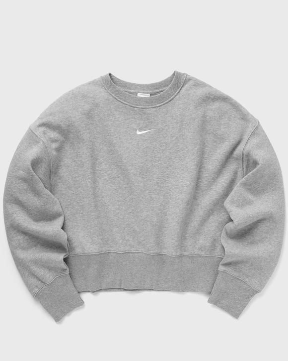 Nike WMNS Phoenix Fleece Over Oversized Crew Neck Sweatshirt Grey