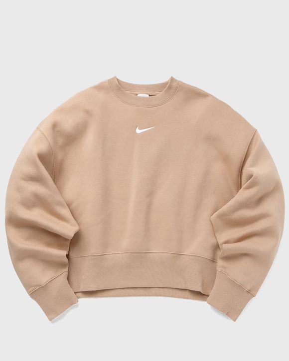 Nike crewneck sweatshirt tan sale