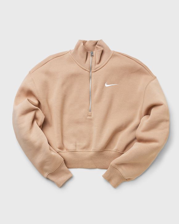 Nike WMNS Phoenix Fleece 1/4-Zip Brown | BSTN Store