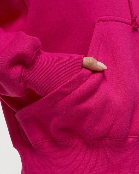 Nike WMNS Phoenix Fleece Over-Oversized Pullover Hoodie Pink -  FIREBERRY/BLACK