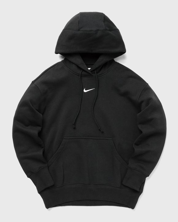 Nike mini swoosh discount oversized hoodie in black