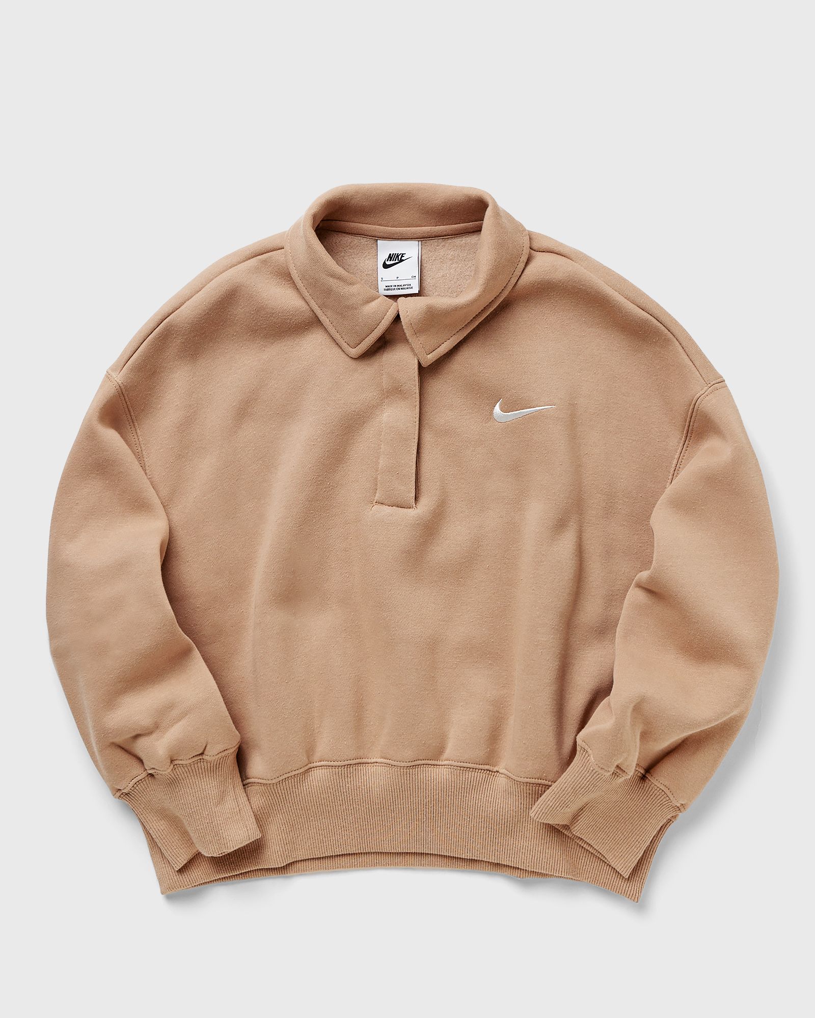 WMNS Phoenix Fleece 3/4-Sleeve Crop Polo Sweatshirt