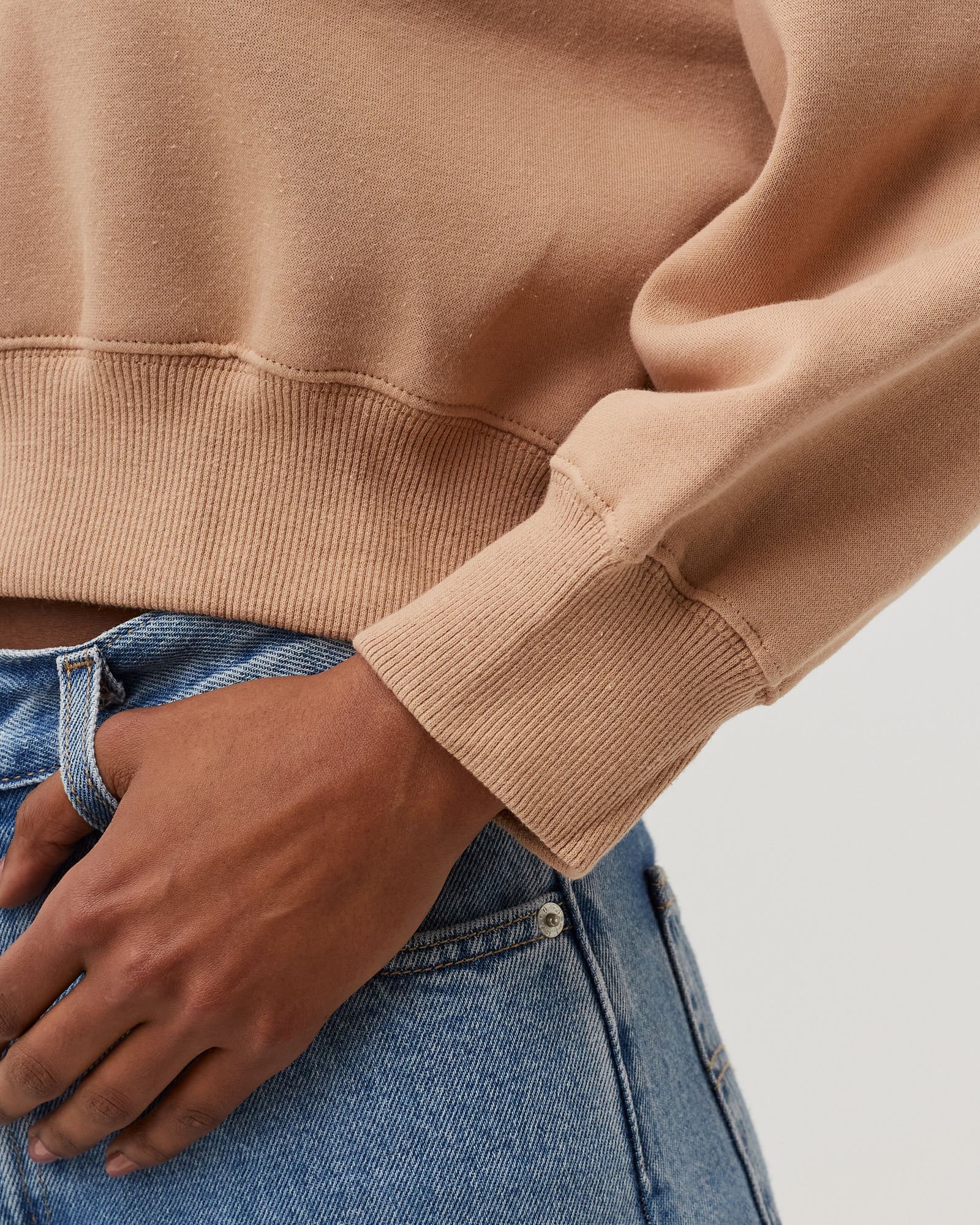 WMNS Phoenix Fleece 3/4-Sleeve Crop Polo Sweatshirt