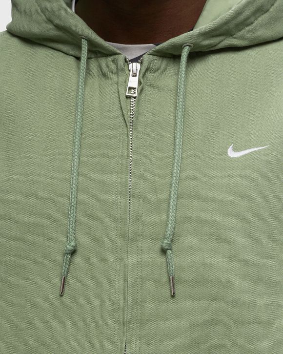 Nike Womens Gel Swoosh Back Print Sweatshirt, Oil Green