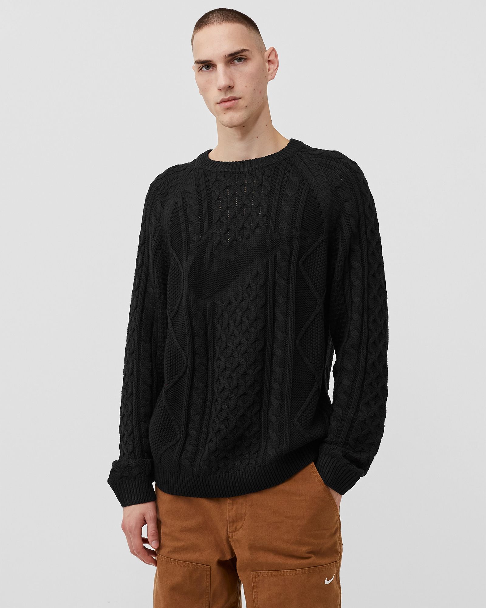 NIKE AS M NL CABLE KNIT SWEATER ブラック XL② Nike - Cable-Knit Sweater - Black Nike