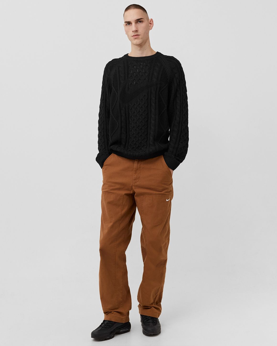 Nike Cable Knit Sweater Black | BSTN Store
