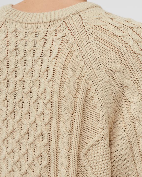 Nike Cable Knit Sweater Brown - RATTAN