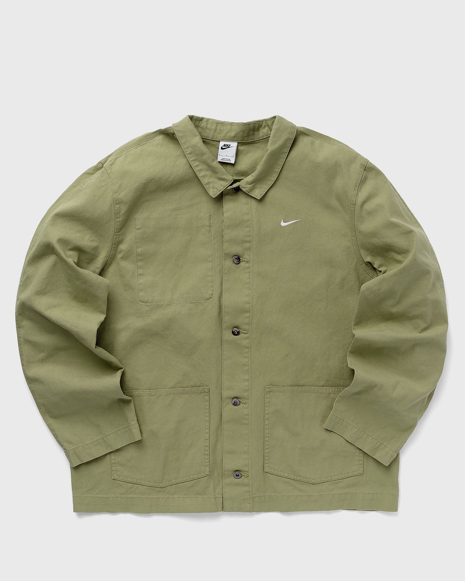 Nike - life unlined chore coat men overshirts green in größe:xl