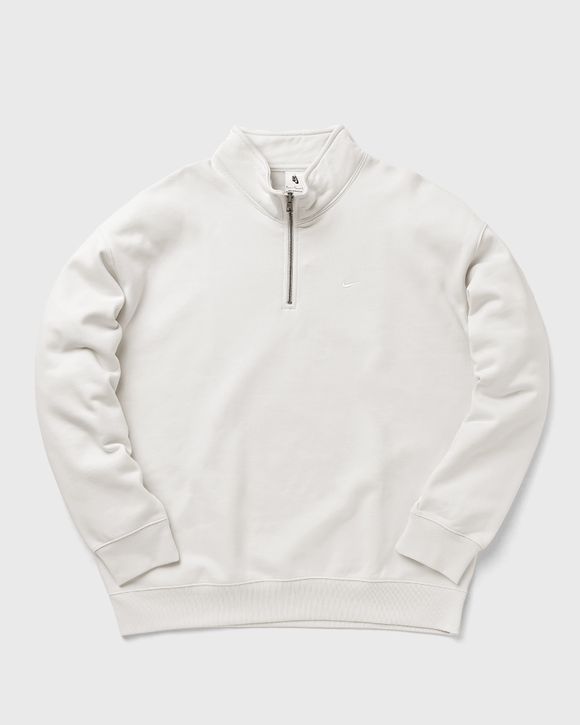 ★★Nike★★ Solo Swoosh Quarter Zip Top M Light Bone White Nike Solo Swoosh 1/4-Zip Top White | BSTN Store