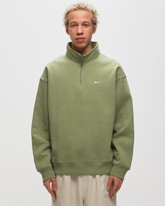 Nike Solo Swoosh 1/4-Zip Top Green - OIL GREEN/WHITE