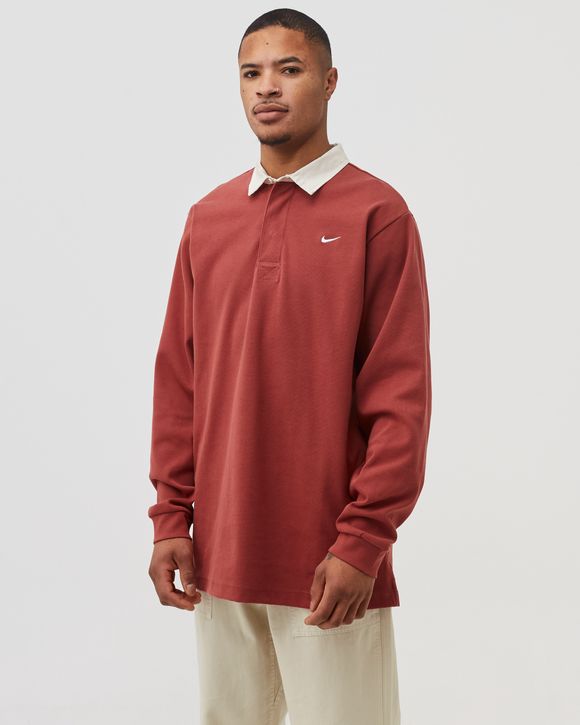 Nike Solo Swoosh Rugby Top Red | BSTN Store