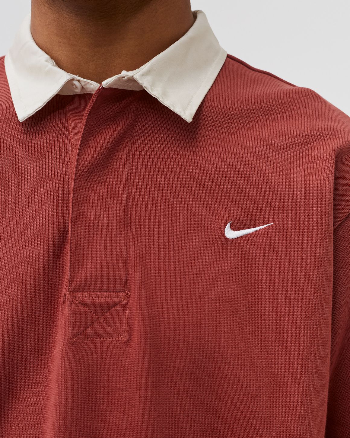 ★韓国の人気★【Nike】★Solo Swoosh Rugby Top - Phantom★ ☆韓国の人気☆【Nike】☆Solo Swoosh Rugby Top - Phantom☆