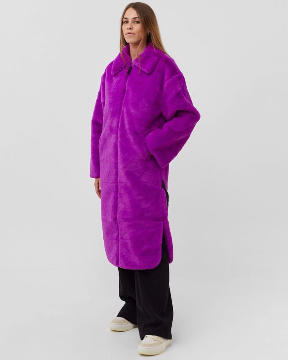 Nike WMNS Plush Faux Fur Long Jacket Purple