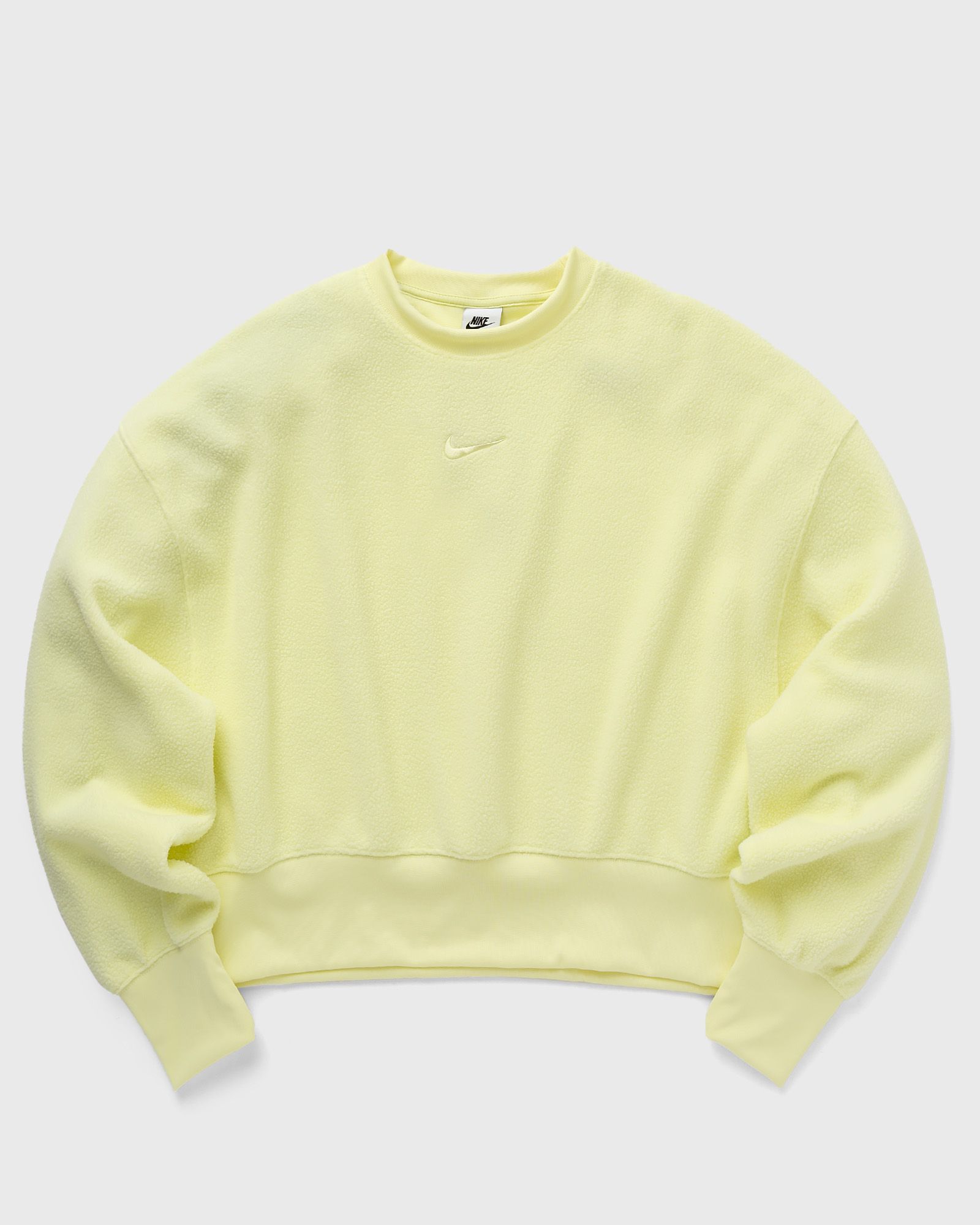 Nike - sportswear plush women's mod crop crew-neck sweatshirt women sweatshirts yellow in größe:xs