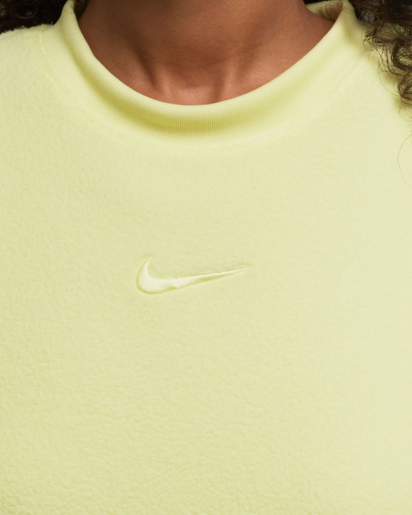 Nike yellow best sale crop sweatshirt