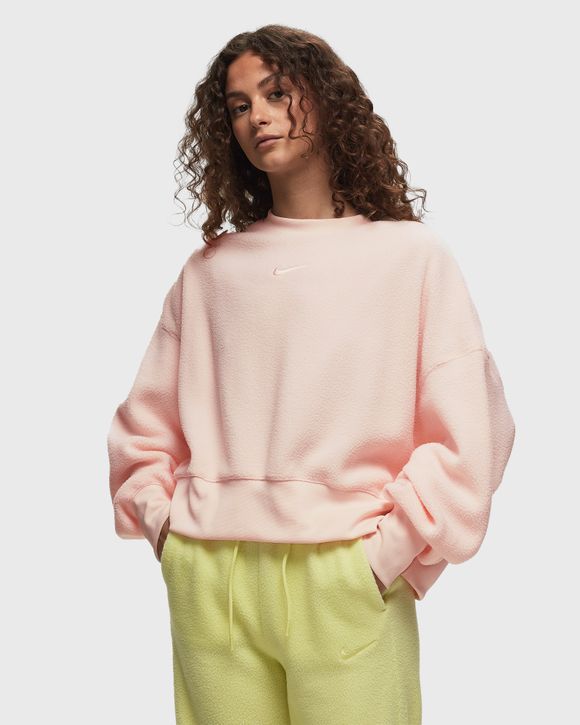 Pink nike 2025 cropped sweatshirt