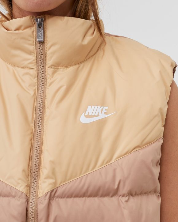 Nike WMNS Therma-FIT Windrunner Down Vest Brown/Beige - HEMP/SESAME/WHITE