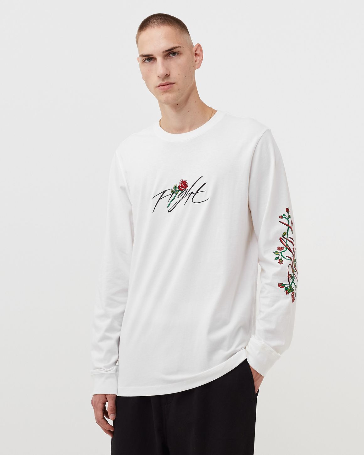 Jordan long sleeve white shops