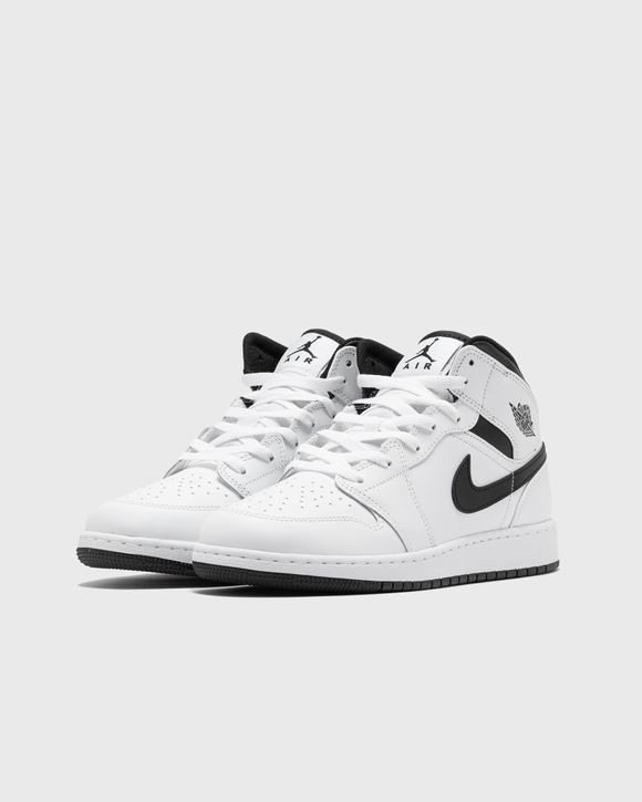 Jordan AIR JORDAN 1 MID (GS) Black/White - WHITE/BLACK-WHITE-BLACK