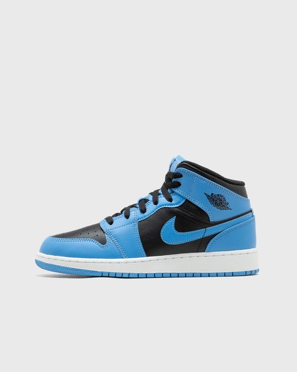 Jordan AIR JORDAN 1 MID (GS) Black/Blue - UNIVERSITY BLUE/BLACK-WHITE