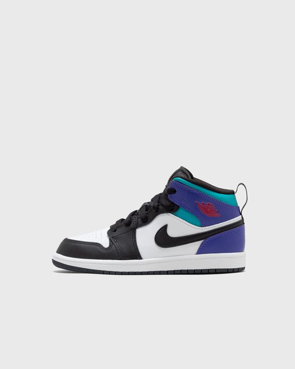 Jordan JORDAN 1 MID (PS) Multi - WHITE/BLACK-TRUE RED-AQUAMARINE