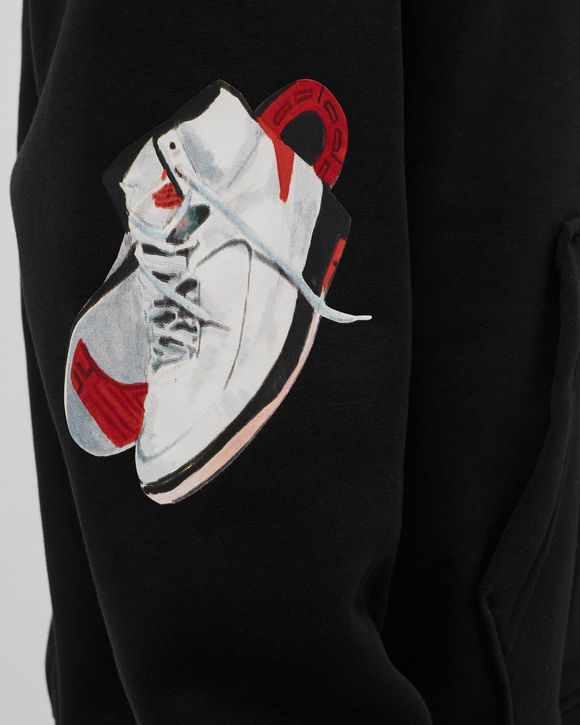 Jordan Men Flight Artist Series Fleece Pants (black / sail / university red)