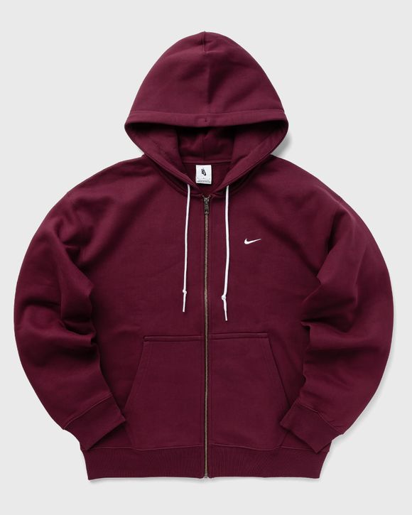 Nike Solo Swoosh Fleece Full Zip Hoodie Red BSTN Store