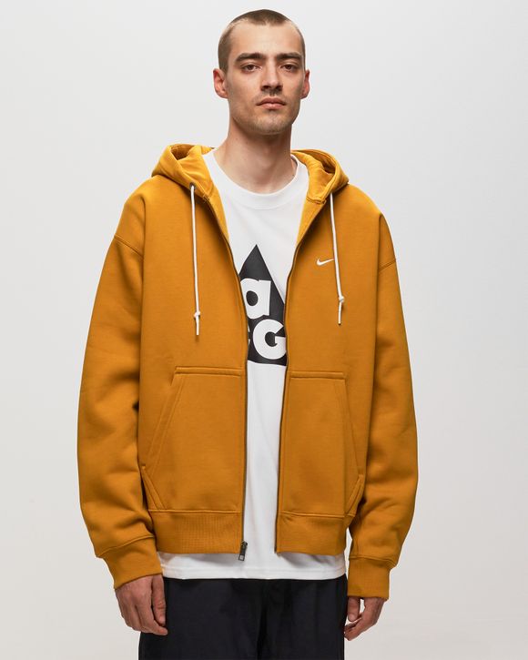 Nike Solo Swoosh Fleece Full-Zip Hoodie Orange BSTN Store