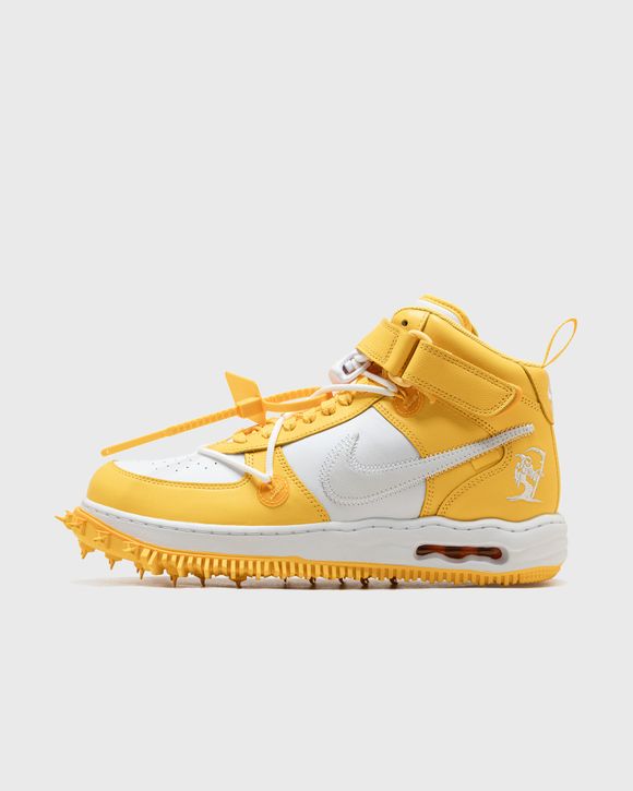 Off-White and Nike's AF1 Mid SP in Varsity Maize