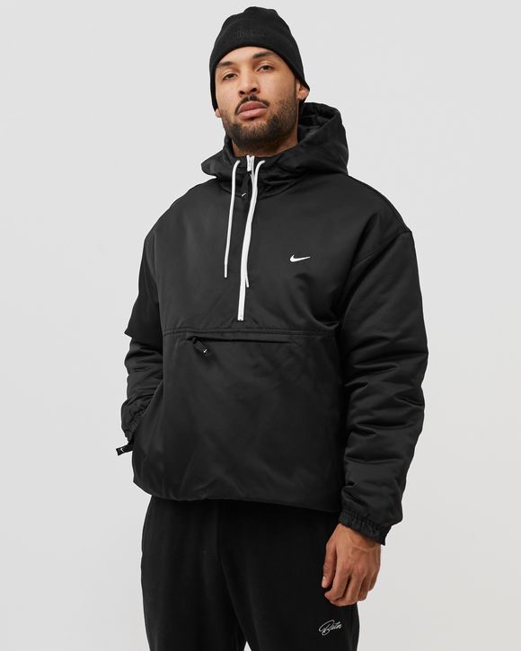 Nike Solo Swoosh Satin Anorak Jacket Black BSTN Store