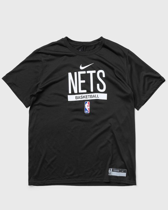 Nike Brooklyn Nets Dri-FIT NBA Practice Graphic T-Shirt Black - BLACK