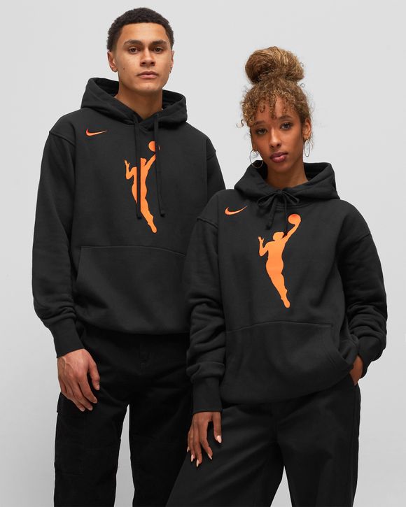 Nike WNBA Fleece Pullover Hoodie Black BLACK BRILLIANT ORNGE